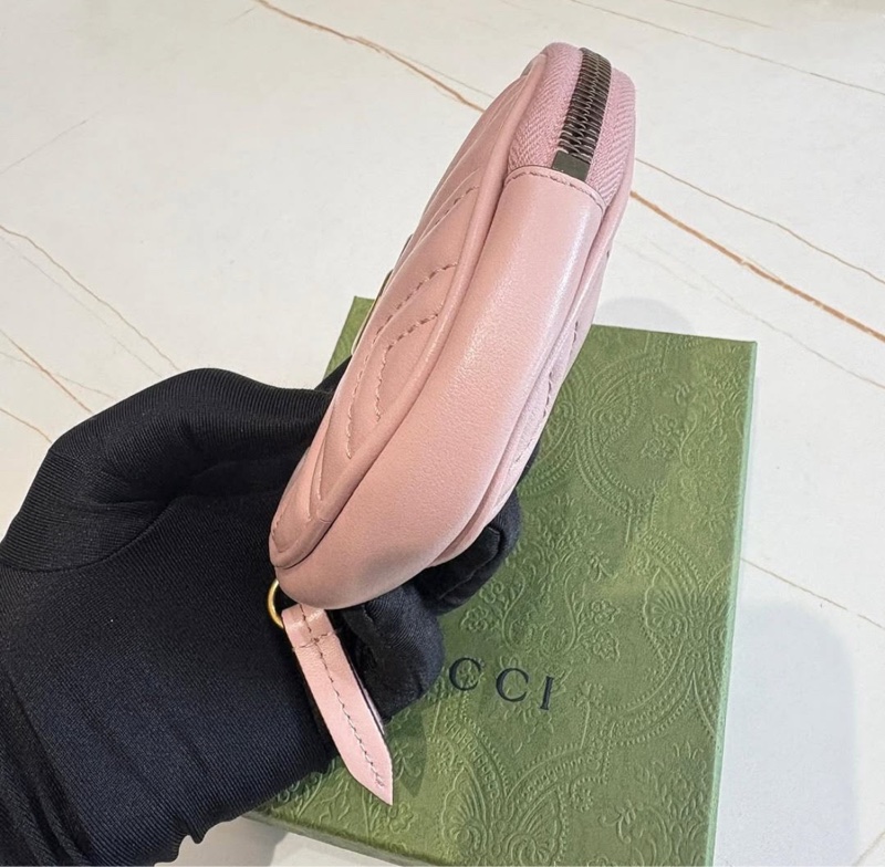 *SHIHNA名牌精品*GUCCI GG Marmont 系列心型零皮夾淺粉紅-2