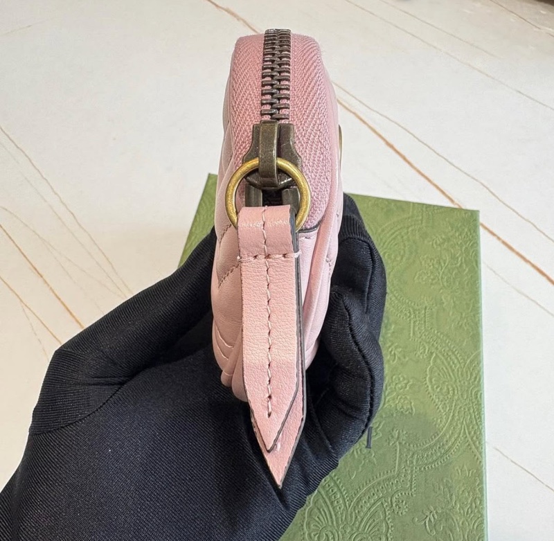 *SHIHNA名牌精品*GUCCI GG Marmont 系列心型零皮夾淺粉紅-4