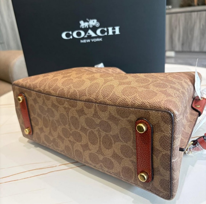 *SHIHNA名牌精品*COACH PVC塗層帆布印花肩背袋-4