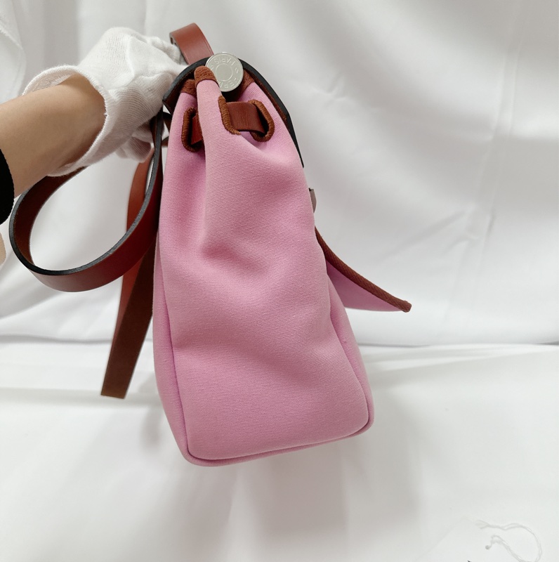莉亞精品♡ Hermes Herbag31 桃粉 y刻 二手美包-4