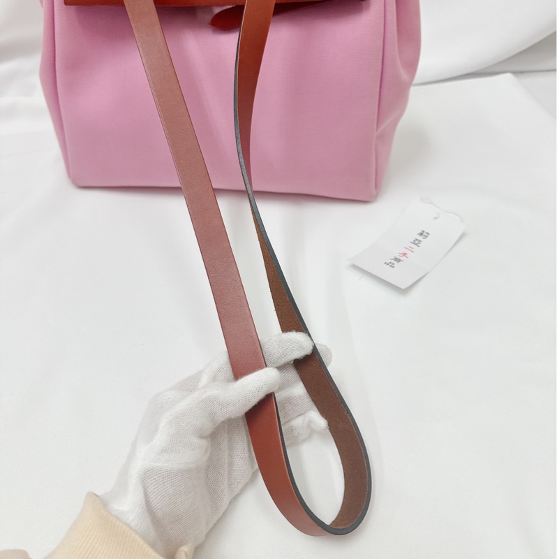 莉亞精品♡ Hermes Herbag31 桃粉 y刻 二手美包-13