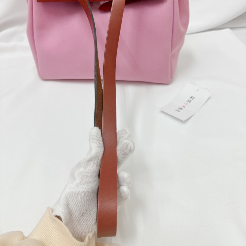 莉亞精品♡ Hermes Herbag31 桃粉 y刻 二手美包-14