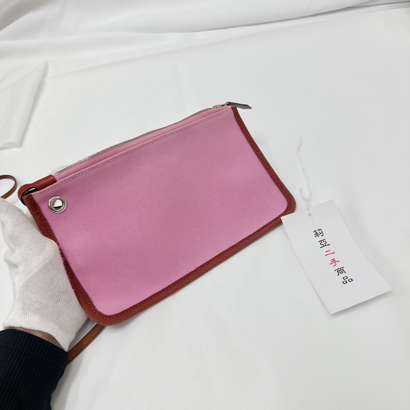 莉亞精品♡ Hermes Herbag31 桃粉 y刻 二手美包-19