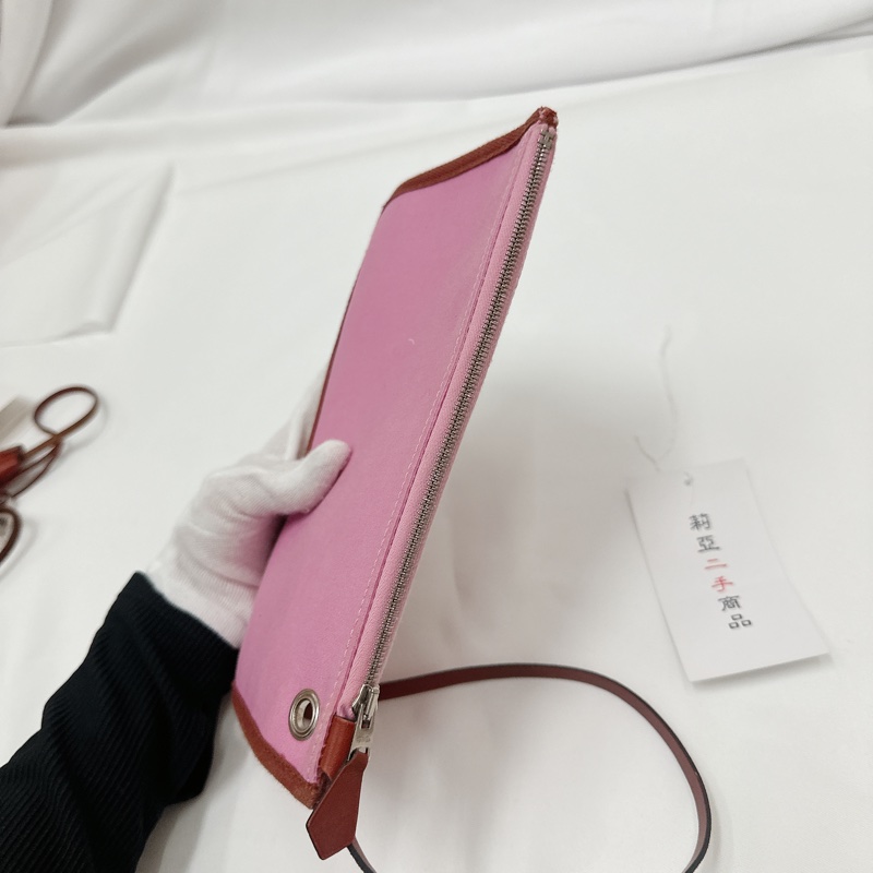 莉亞精品♡ Hermes Herbag31 桃粉 y刻 二手美包-23