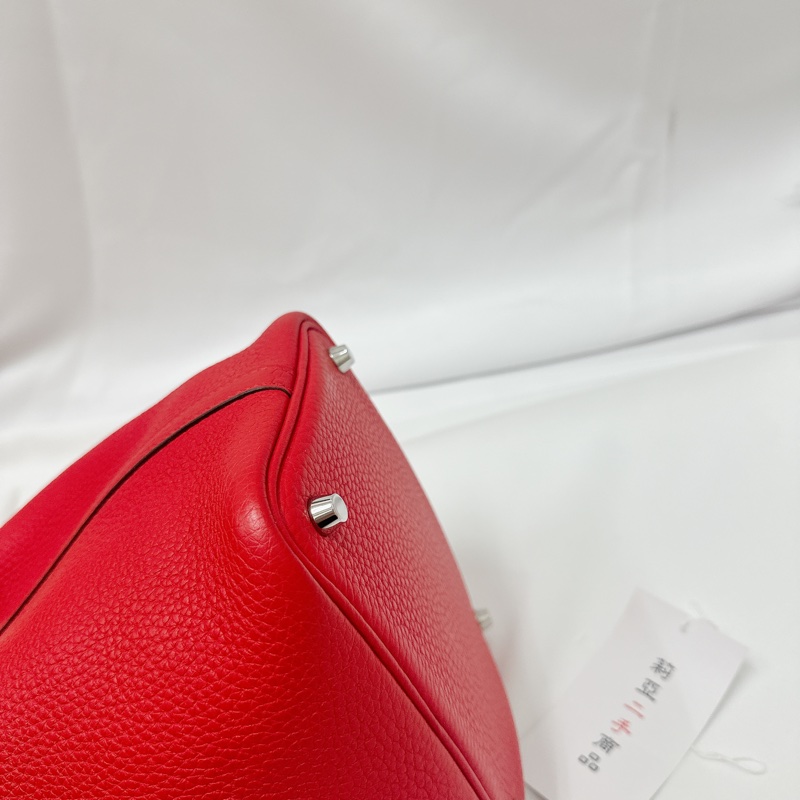 莉亞精品♡ Hermes p18 紅銀 y刻 二手美包-9