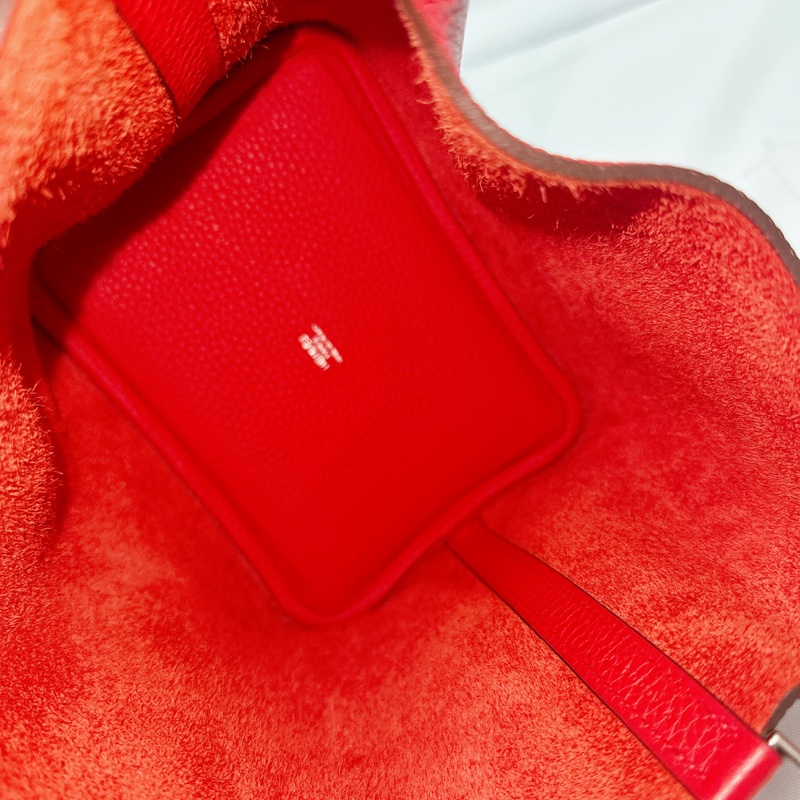 莉亞精品♡ Hermes p18 紅銀 y刻 二手美包-12