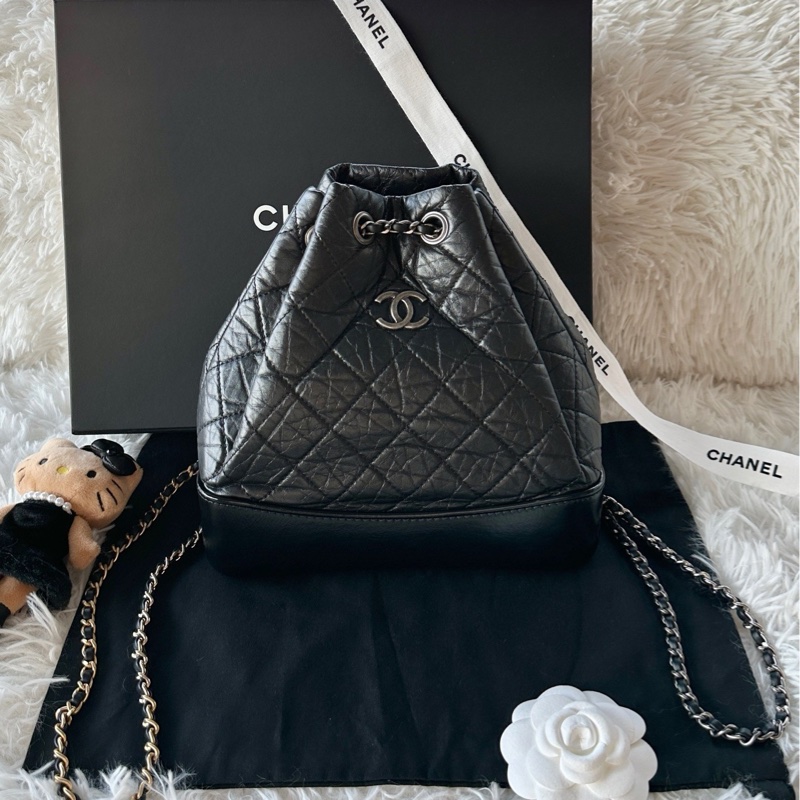 香奈兒 Chanel 牛皮 鴛鴦鏈條 小號 流浪包 雙肩 單肩 手提-0