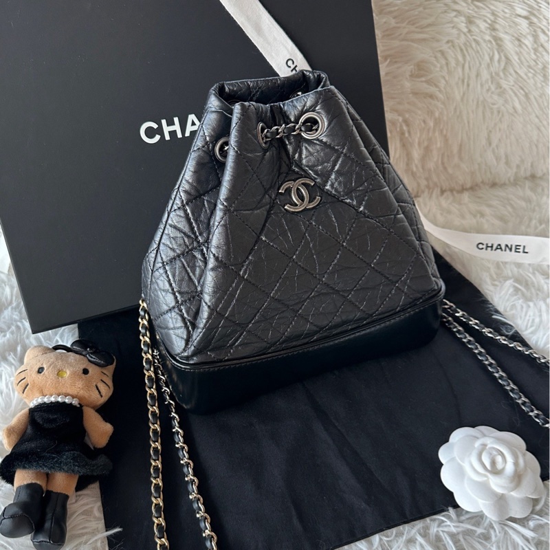 香奈兒 Chanel 牛皮 鴛鴦鏈條 小號 流浪包 雙肩 單肩 手提-4