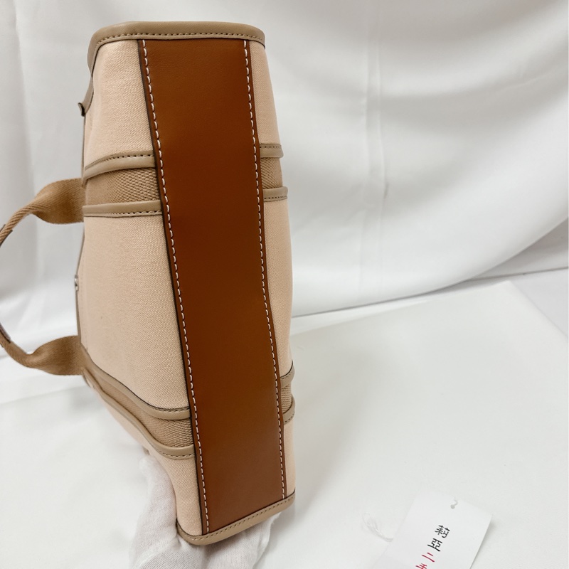 莉亞精品♡ TB 帆布托特包 粉膚色 二手美包-6