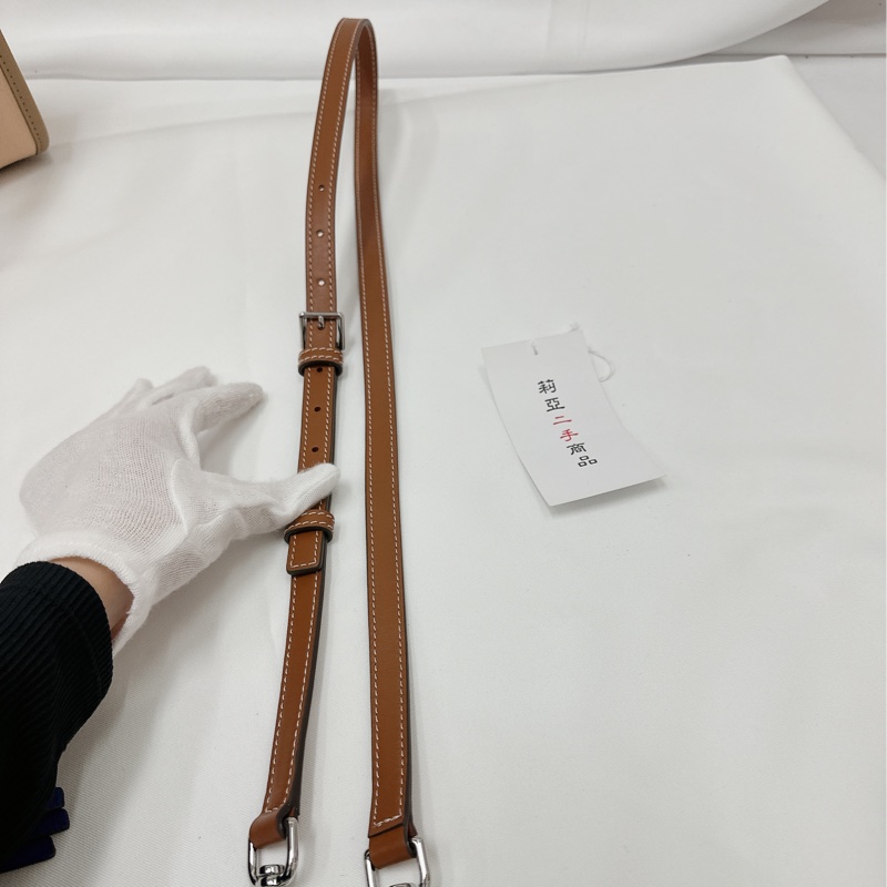 莉亞精品♡ TB 帆布托特包 粉膚色 二手美包-15