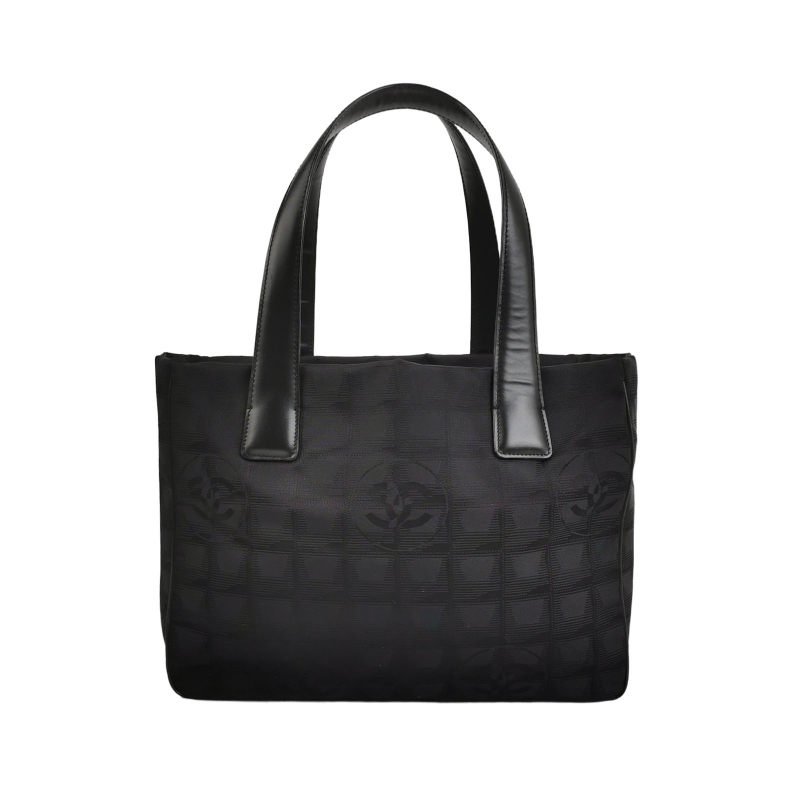 Chanel Travel Line 牛皮 尼龍布 冰格紋 中古 單肩包-0