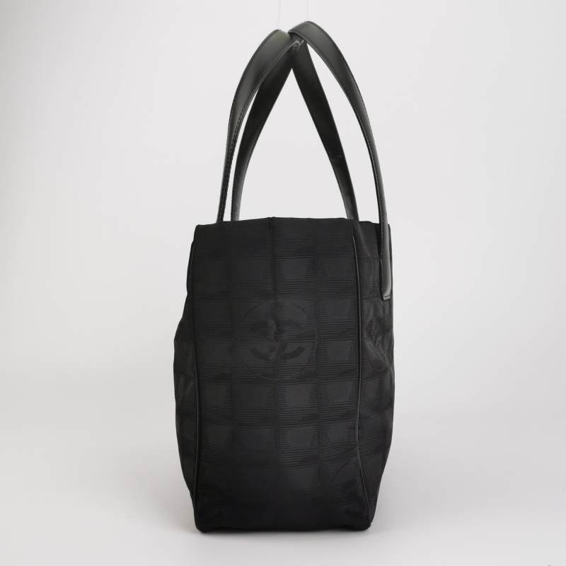 Chanel Travel Line 牛皮 尼龍布 冰格紋 中古 單肩包-2