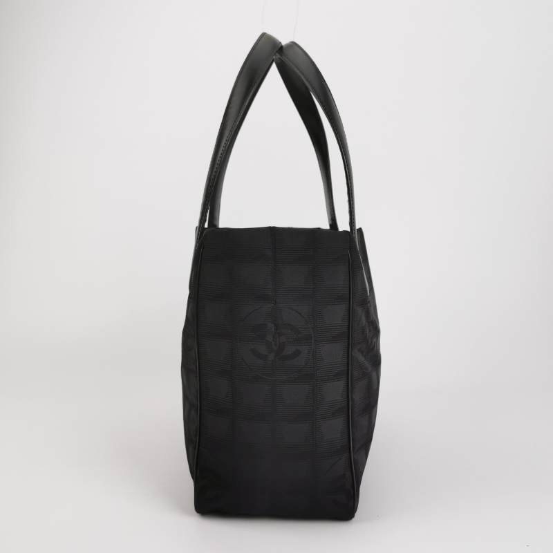 Chanel Travel Line 牛皮 尼龍布 冰格紋 中古 單肩包-3