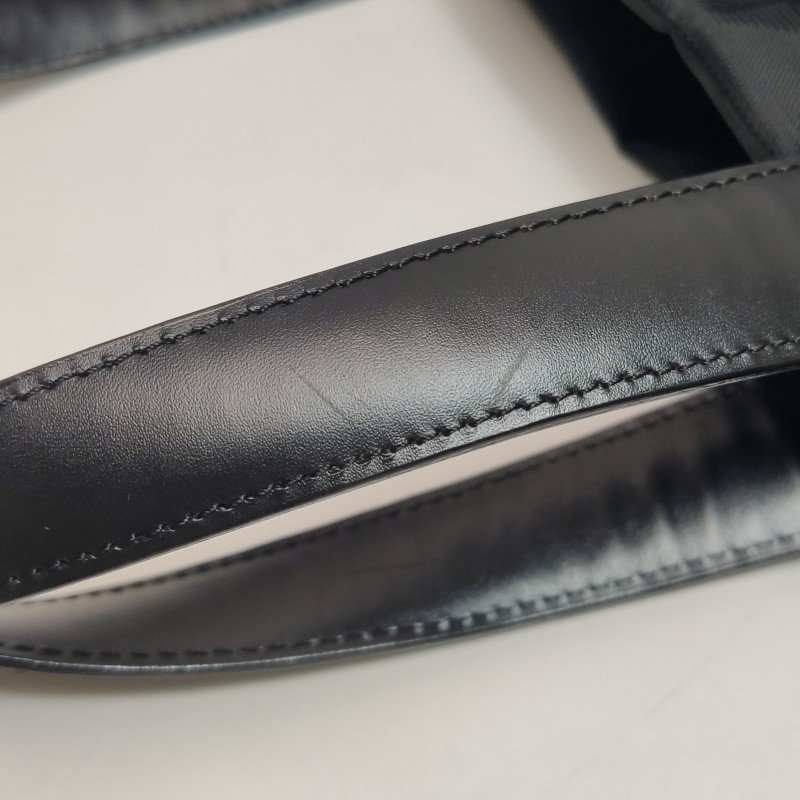 Chanel Travel Line 牛皮 尼龍布 冰格紋 中古 單肩包-10