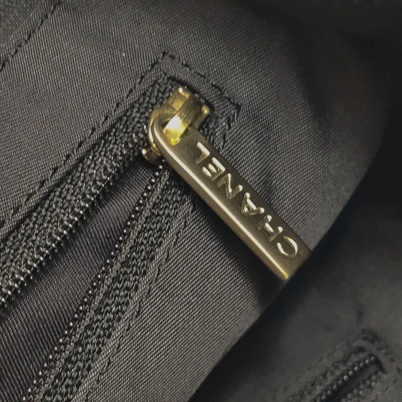 Chanel Travel Line 牛皮 尼龍布 冰格紋 中古 單肩包-13