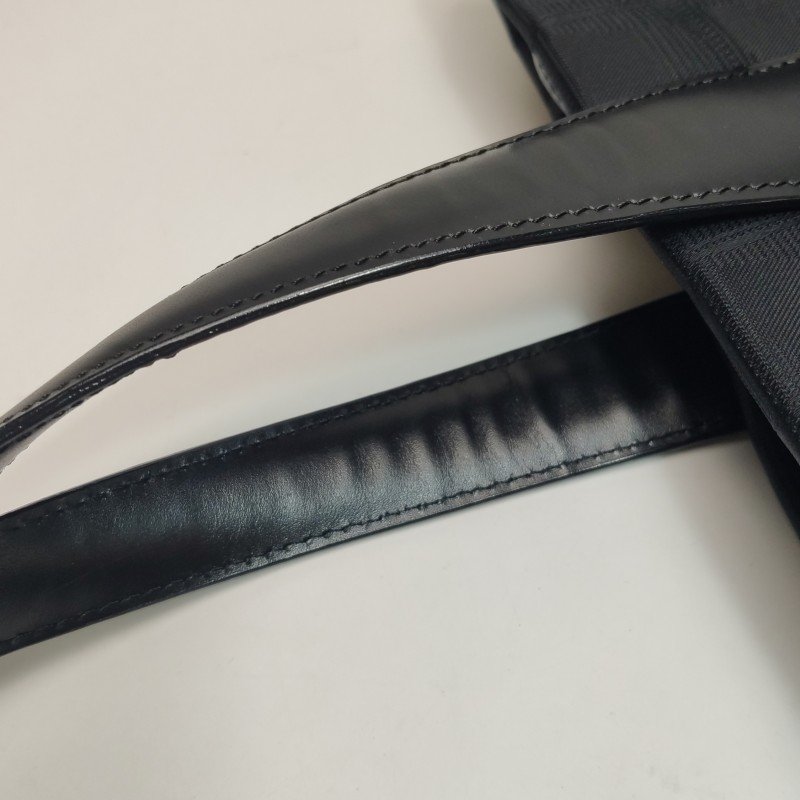 Chanel Travel Line 牛皮 尼龍布 冰格紋 中古 單肩包-17