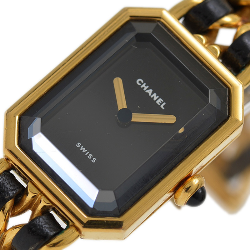 Chanel Premiere 女士手錶,黑色錶盤,GP 石英,H0001,L 碼-1
