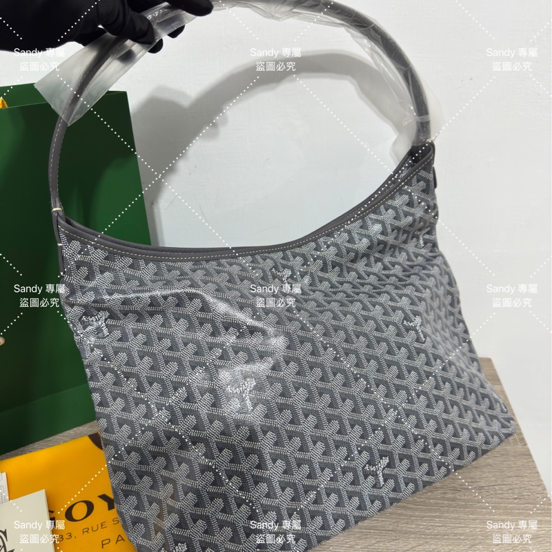 🩶Goyard 狗牙hobo 灰色 全新全配🩶-13