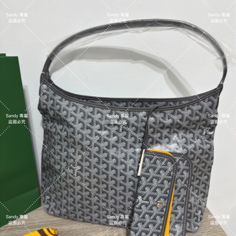 🩶Goyard 狗牙hobo 灰色 全新全配🩶-36