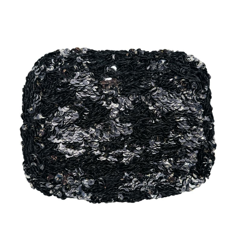 Louis Vuitton Mini No Elococo 抽繩亮片手提包,黑色,M40322-4