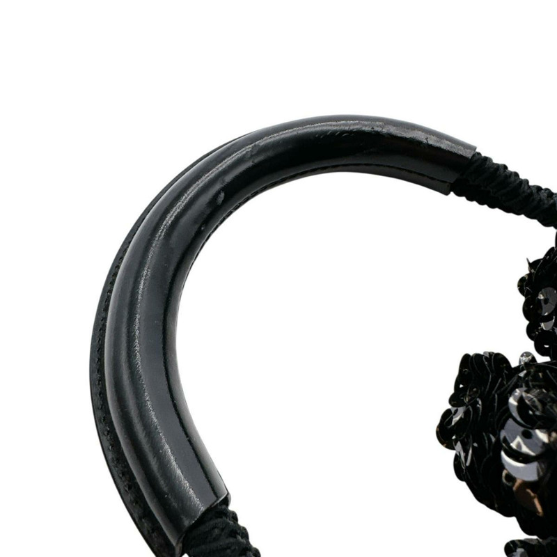 Louis Vuitton Mini No Elococo 抽繩亮片手提包,黑色,M40322-8