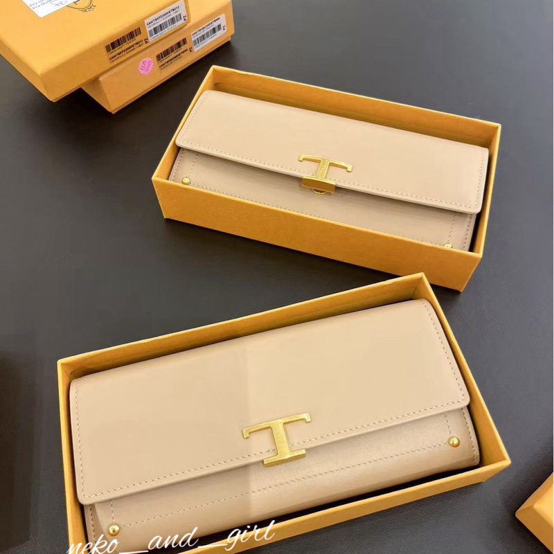 台灣現貨❤️ Tod’s 皮革款掀蓋長夾-4