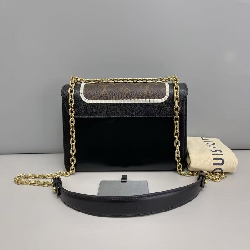 LV路易威登twist老花編織拼黑色 肩背包 斜背包-1