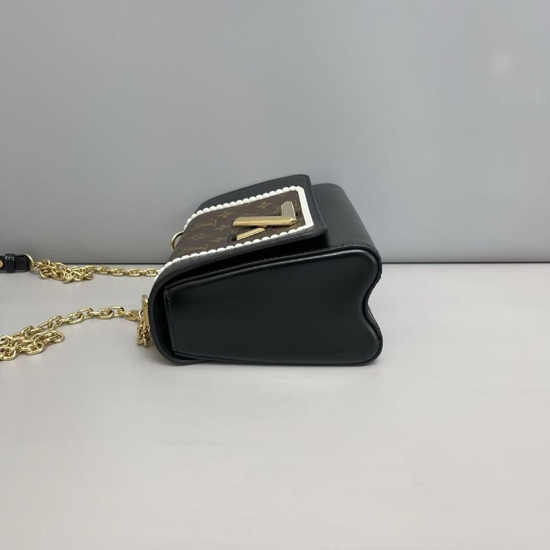 LV路易威登twist老花編織拼黑色 肩背包 斜背包-3