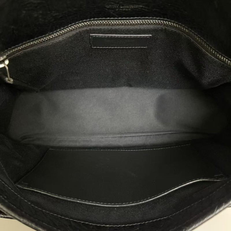 YSL聖羅蘭 Niki中號 黑色銀鏈郵差包 肩背包 斜背包-8