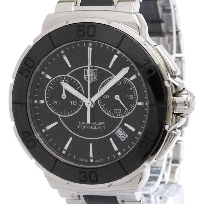 泰格豪雅 Formula 1 陶瓷鋼石英男式手錶 CAH1210 拋光-0