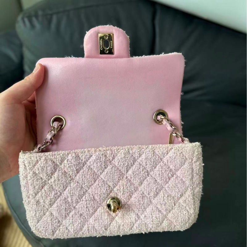 99新全配❤️ #香奈兒 #櫻花粉 #毛呢 #cf20 #mini-12