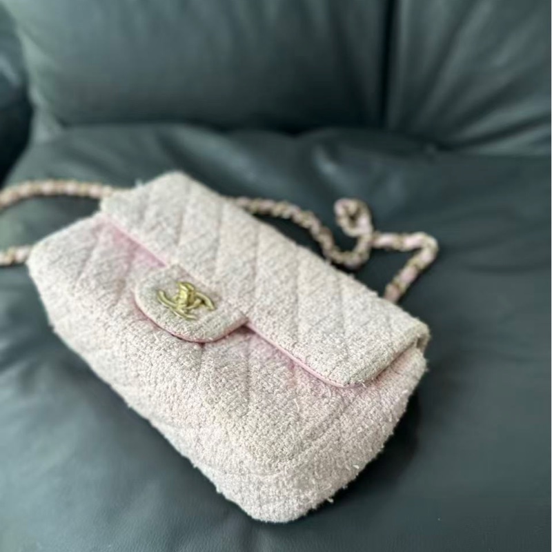 99新全配❤️ #香奈兒 #櫻花粉 #毛呢 #cf20 #mini-16