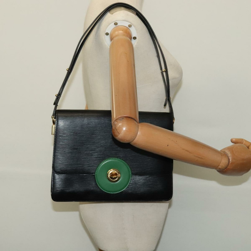 【日本直送】路易威登 Epi Free Run 單肩包 綠色 黑色 M52414 LV 正品 137863-21