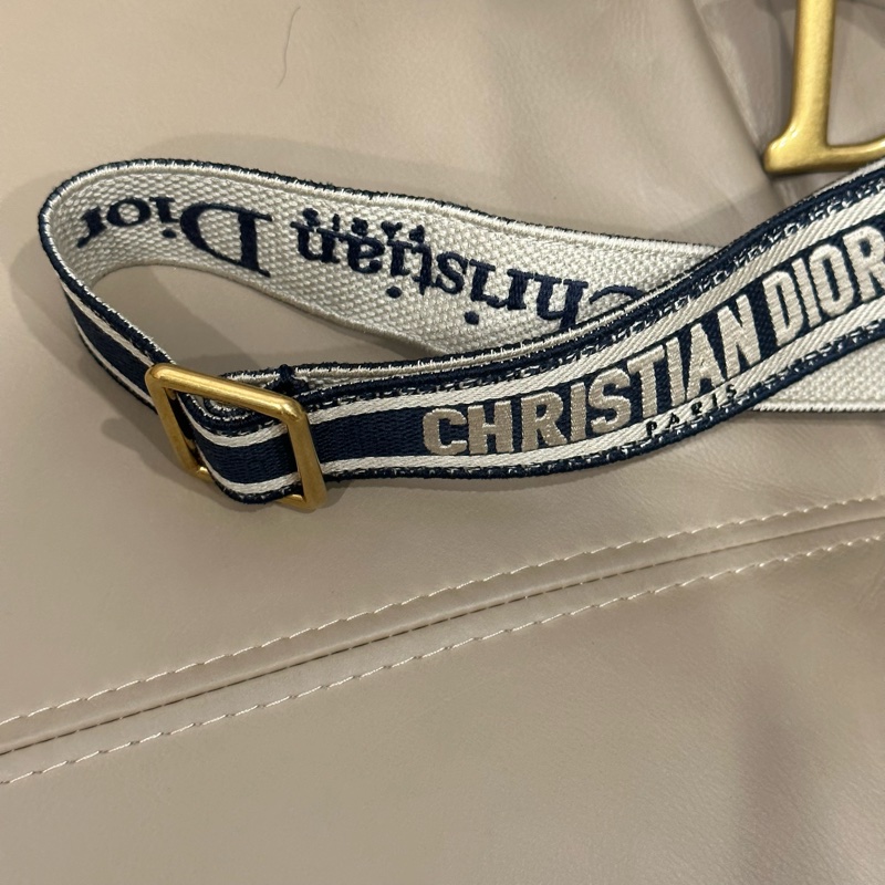 全配🈶️購證芯片款🈶️背帶❤️Dior #中號 #藍色 #刺繡 #馬鞍包-27