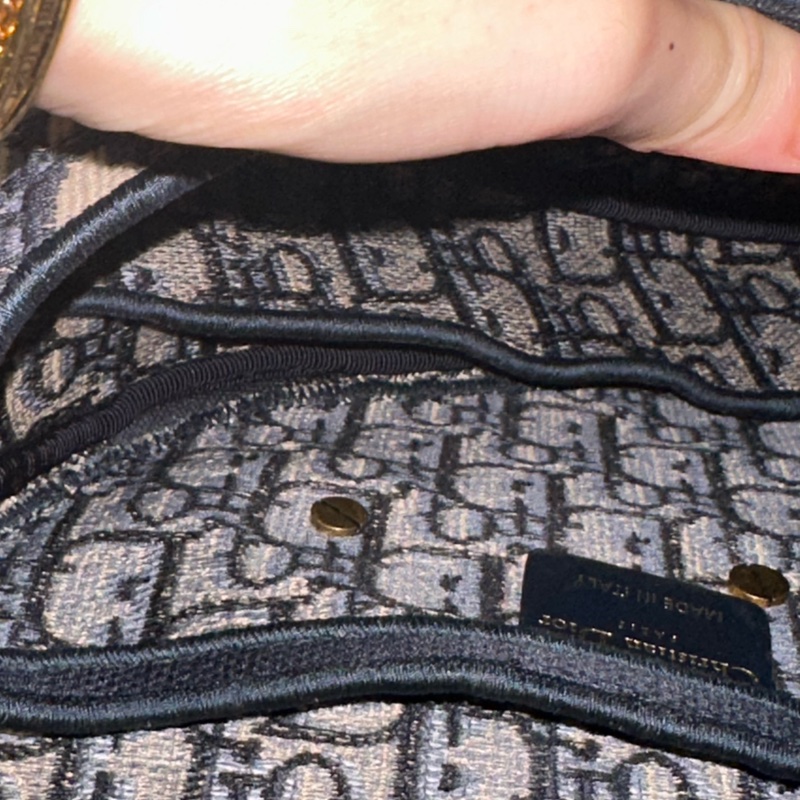 全配🈶️購證芯片款🈶️背帶❤️Dior #中號 #藍色 #刺繡 #馬鞍包-45