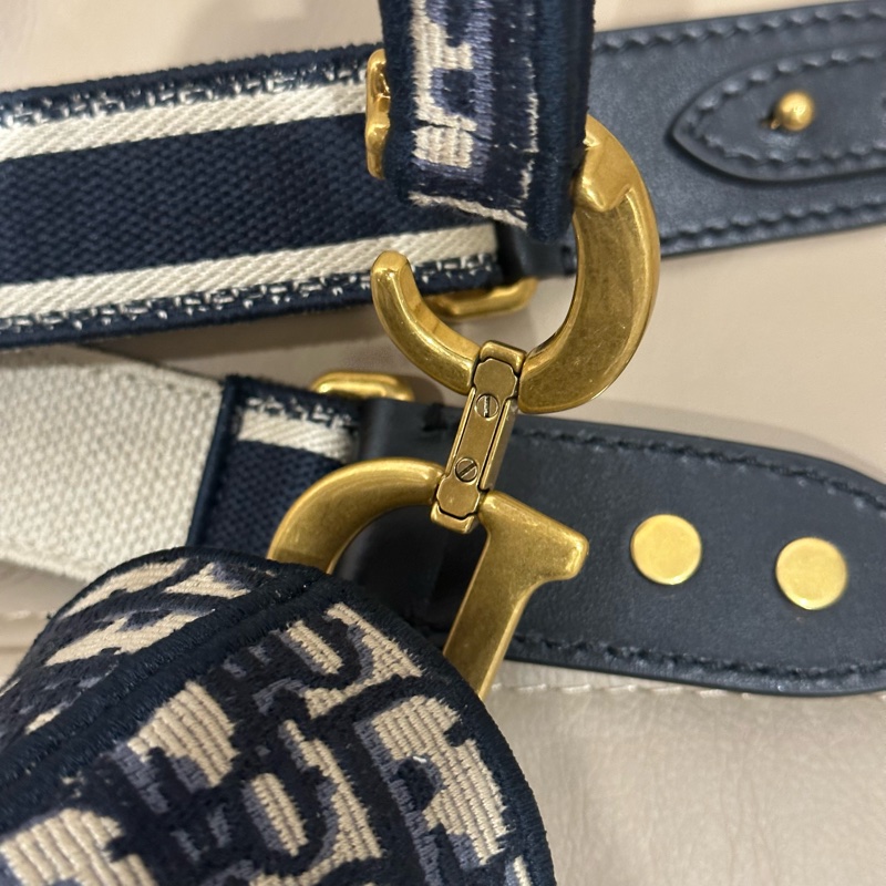 全配🈶️購證芯片款🈶️背帶❤️Dior #中號 #藍色 #刺繡 #馬鞍包-52