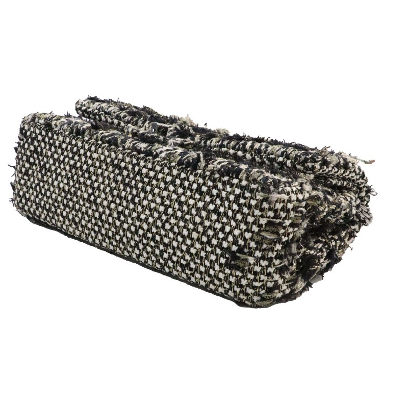 Chanel 2.55刺繡格子布拼色 肩背包 17開-7