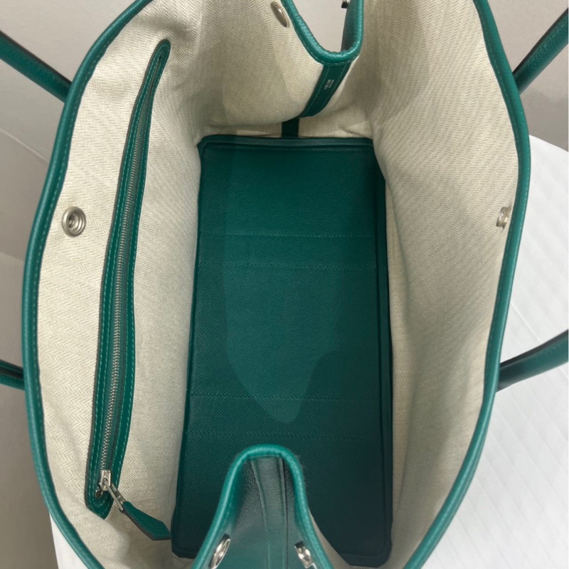 98新Hermes愛馬仕 garden party花園36 綠色E皮 A刻 通勤天花板 輕便耐用-4