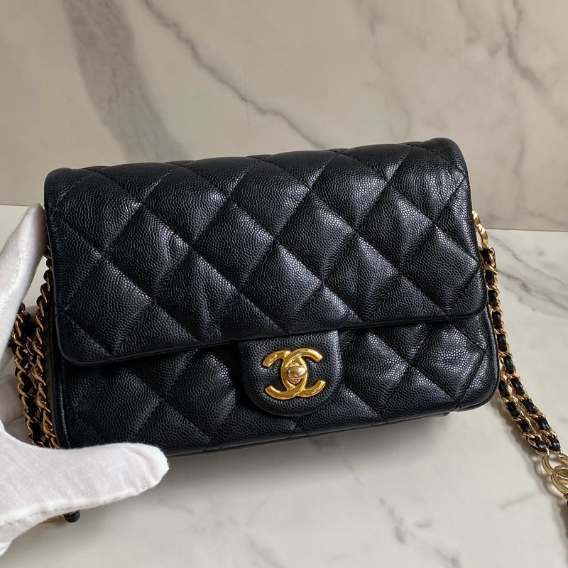 全網最低價 CHANEL 雙鏈大mini側背包 #真的很新#雙鏈很正點#手機放得下#誠🉑小議-0