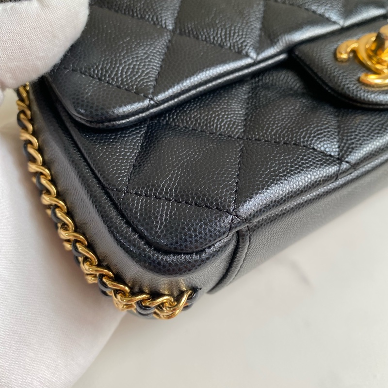 全網最低價 CHANEL 雙鏈大mini側背包 #真的很新#雙鏈很正點#手機放得下#誠🉑小議-8