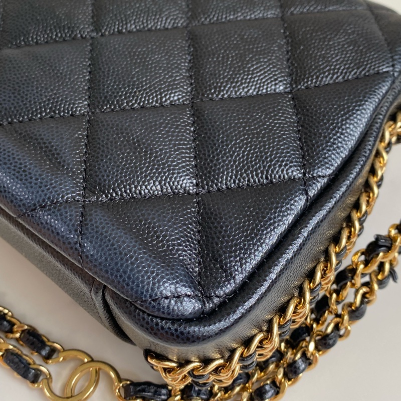 全網最低價 CHANEL 雙鏈大mini側背包 #真的很新#雙鏈很正點#手機放得下#誠🉑小議-13