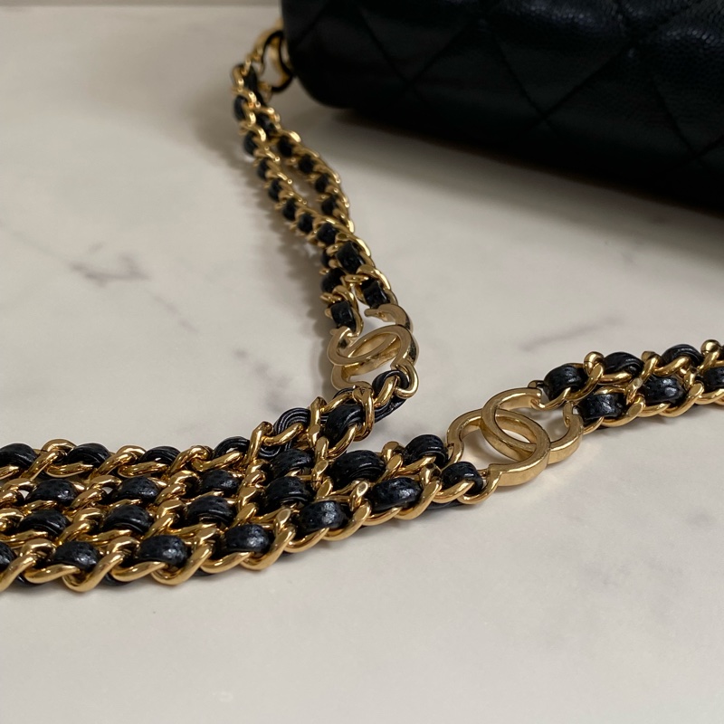 全網最低價 CHANEL 雙鏈大mini側背包 #真的很新#雙鏈很正點#手機放得下#誠🉑小議-25