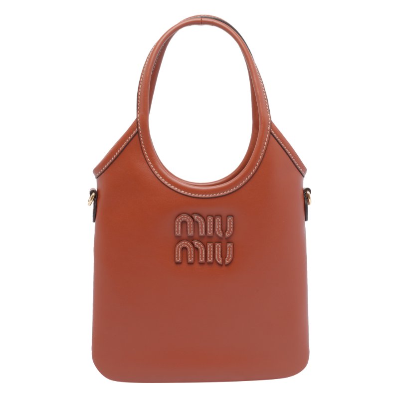 🎉新品好折扣✨Miu Miu 5BA281 迷你 IVY 小牛皮包 棕色/付長肩帶-6