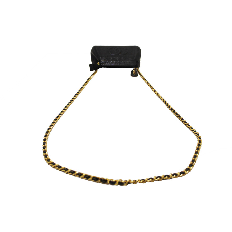 Chanel Vintage CC Black Caviar Leather Small Party Mini Shoulder Bag-6