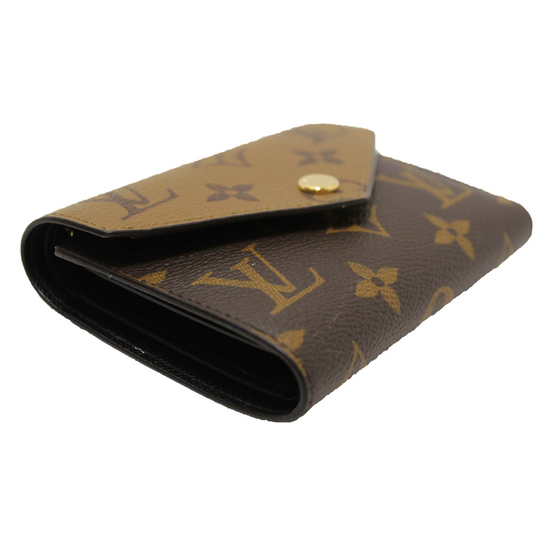 Louis Vuitton Classic Monogram and Monogram Reverse Canvas Victorine Wallet-7