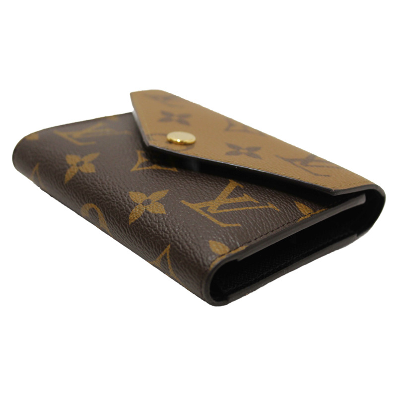 Louis Vuitton Classic Monogram and Monogram Reverse Canvas Victorine Wallet-9