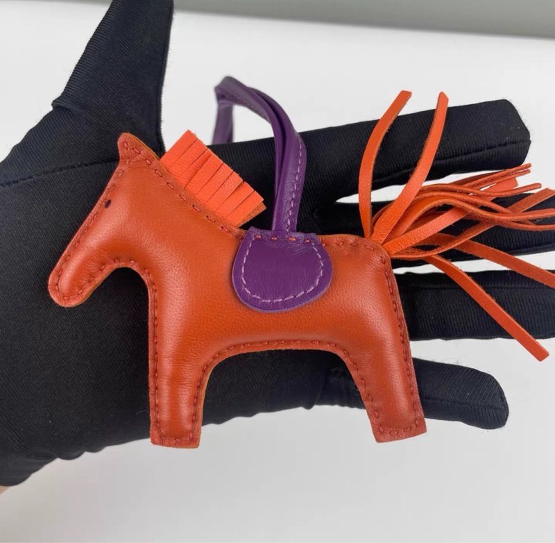 🌈Hermes🧡小馬Rodeo pm🧡橙色拼紫色💜99新💜stamp Z🌟rodeo🌟-2