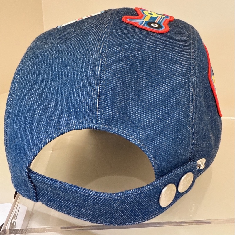 HERMES 牛仔布貼棒球帽 57-4