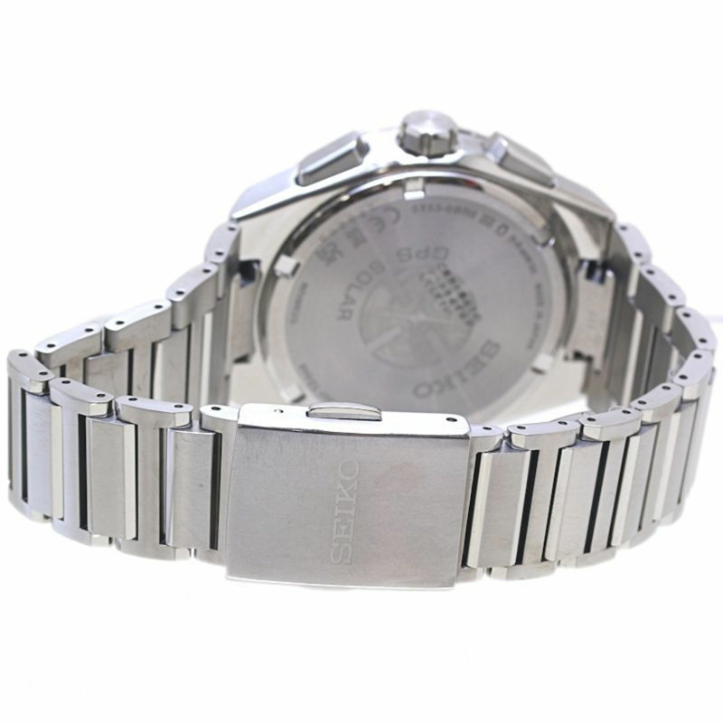 精工 Astron SBXC107 5X53-0BR0 太陽能 GPS 衛星無線電波鈦金屬男式手錶 40075-2