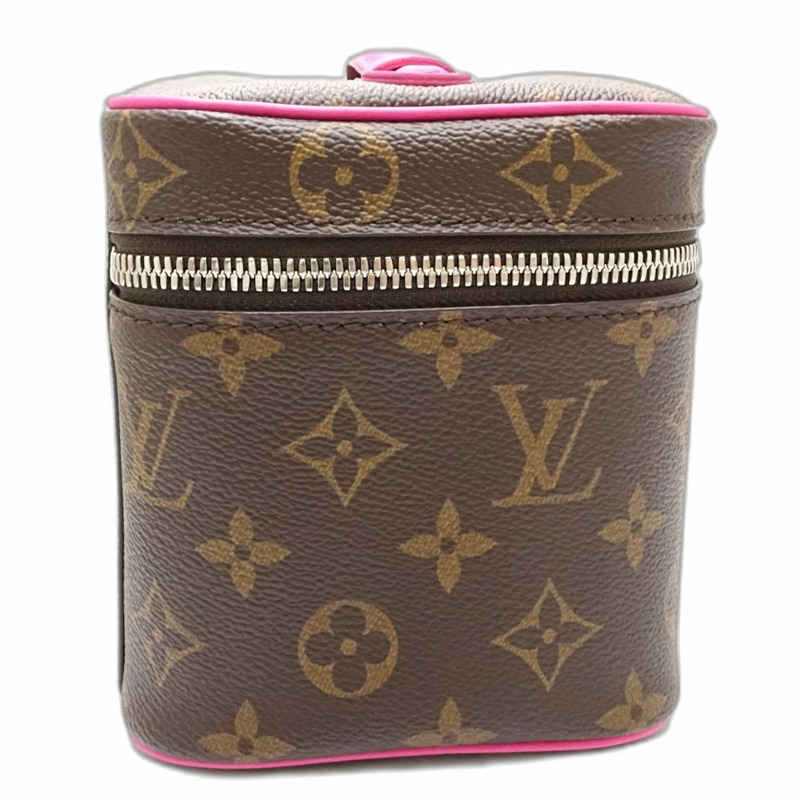 LOUIS VUITTON Monogram M46767 Nice 迷你化妝包(棕色和粉紅色),女款,181636-2